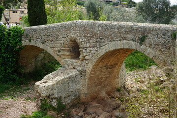 römische Brücke in Pollença, Mallorca - obrazy, fototapety, plakaty