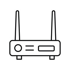 wifi router icon with white background vector stock illustration