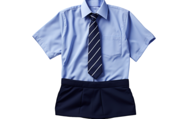 A stylish boys dress shirt and tie displayed on a white background