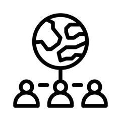 networking line icon