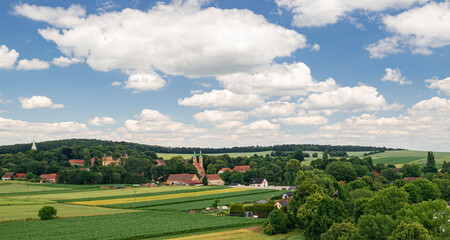 Landscape of the Polish countryside in Lower Silesia - obrazy, fototapety, plakaty