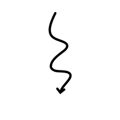Hand Drawn Black arrow Decorative Element