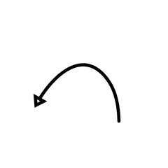 Hand Drawn Black arrow Decorative Element