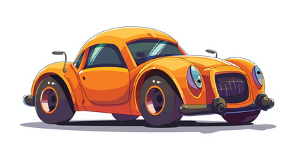 Illustration of a cartoon car Flat vector