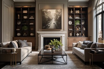 Bespoke Brownstone Elegance: Timeless Living Room Luxury