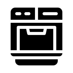 dishwasher glyph icon