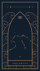 Aquarius Constellation Zodiac Illustration