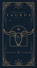 Taurus Signs Symbol Zodiac Illustration