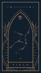 Virgo Constellation Zodiac Illustration
