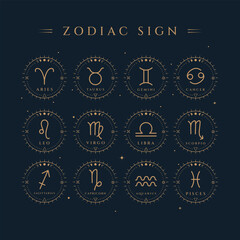 Zodiac Signs Symbol Illustration