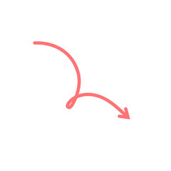 Obraz premium Pink Arrow Illustration