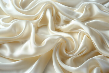Fototapeta premium Elegant cream silk fabric texture