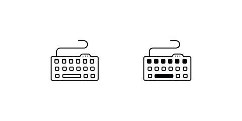 keyboard icon with white background vector stock illustration