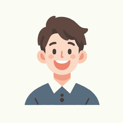 vector image of a man joyful expression