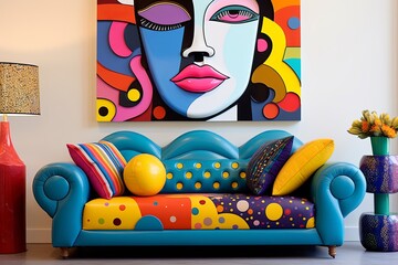 Pop Art Sculptures and Three-Dimensional Art: Vibrant Living Room Decors
