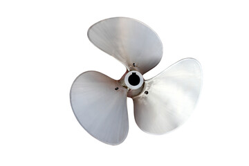 Three leaf propeller for ships, high speed mode with transparent background png, closeup © Oemar