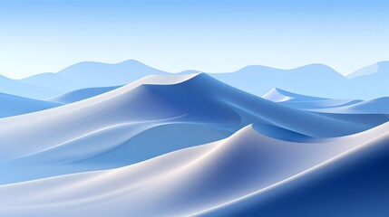 Abstract Design Background, mountainous terrain, in the style of serene maritime themes, rounded forms, calm waters, blue skies. For Design, Background, Cover, Poster, Banner, PPT, KV design, Wallpape