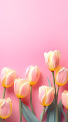 Tulip flowers and place for text