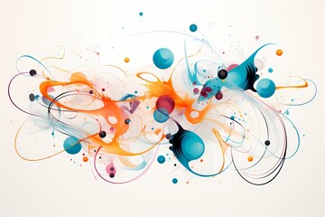 A collection of dynamic, colorful vector graphics showcasing abstract representations of energy and...