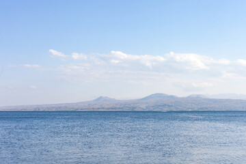 Blue water of Lake Sevan in Armenia - 774761740