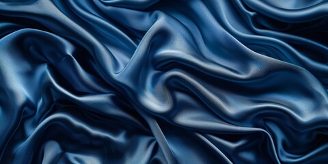 Fashionable Fabric Blue Velvet Wrapped Around the Body Generative AI