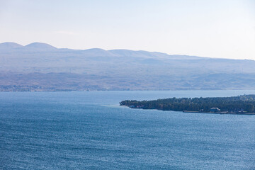 Blue water of Lake Sevan in Armenia - 774763335