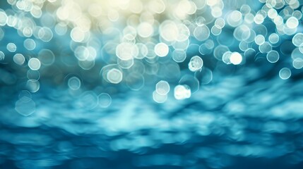 Serene Underwater Backdrop with Shimmering Light and Tranquil Ambiance for Scuba Diving Website Banner