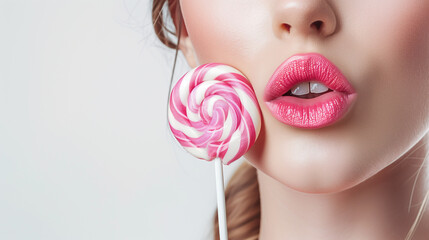 woman with lollipop