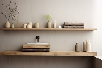 Zen-Inspired Minimalist Bathroom Ideas: Uncluttered Space with Open Shelving