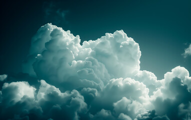 Dramatic cumulus clouds, dark sky, atmospheric weather
 - obrazy, fototapety, plakaty