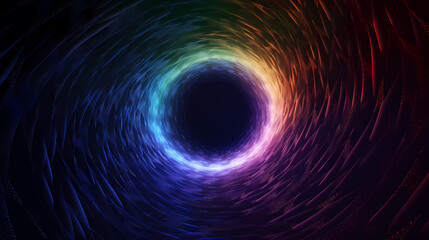 Particle flow tunnel space vortex, Internet science and technology creative background