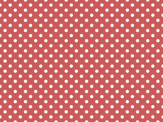texturised white color polka dots over indian red background