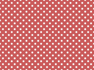 texturised white color polka dots over indian red background