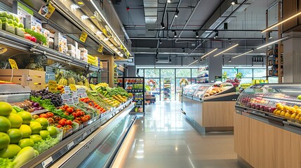 スーパーマーケットの店内02