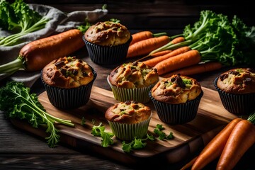 muffins with vegetables and fruits