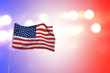 Closeup view of the American flag - 774767104