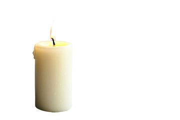 Fototapeta na wymiar Candle Flame On Transparent Background.