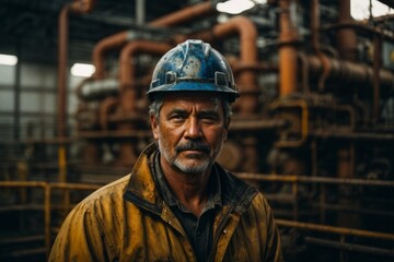 A man wearing a yellow jacket