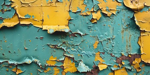 Rusty Blue Fade A Peeling Paint Story Generative AI
