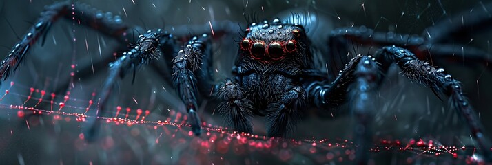 Spider-Verse The Black Widow's Red Carpet Generative AI - obrazy, fototapety, plakaty