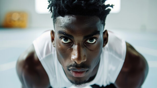 African American man with dreadlocks wearing a white shirt is depicted in this scene. He stands confidently, showcasing his unique hairstyle