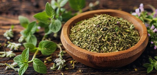Herbal Bliss A Bowl of Fresh Herbs for a Monthly Detox Generative AI