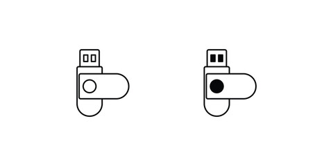 usb driver icon with white background vector stock illustration