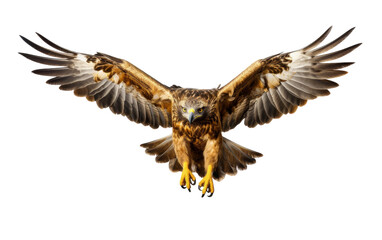 Fototapeta premium A magnificent bird of prey glides gracefully through the sky