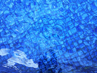 Pure clean water wave in blue background. wallpaper template element background