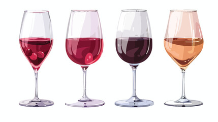 Tasty wine in glass isolated on white Flat vector 22618d29-4d35-4355-849d-13e9e4a24c66 2.eps