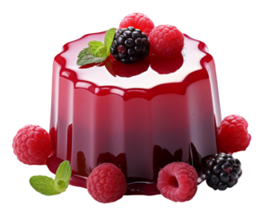 jelly fruits cake isolated on transparent background