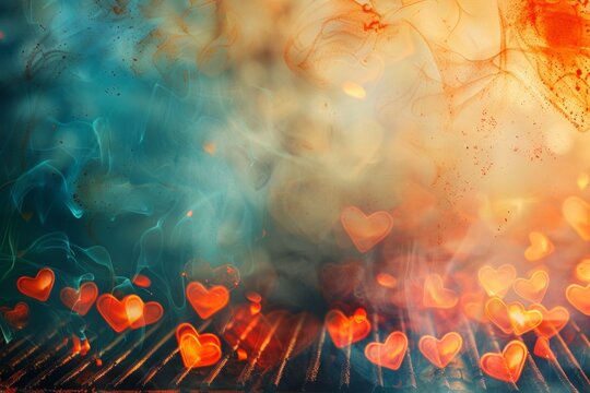 abstract background for National Barbecue Month or BBQ month