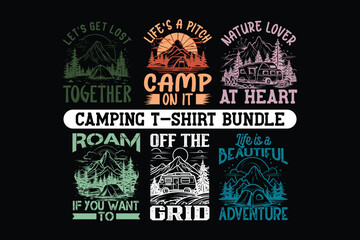 Creative Camping t-shirt Bundle design