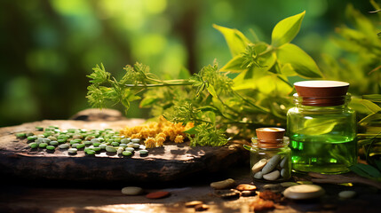 editorial photography of Herbal Medicine shot  - obrazy, fototapety, plakaty